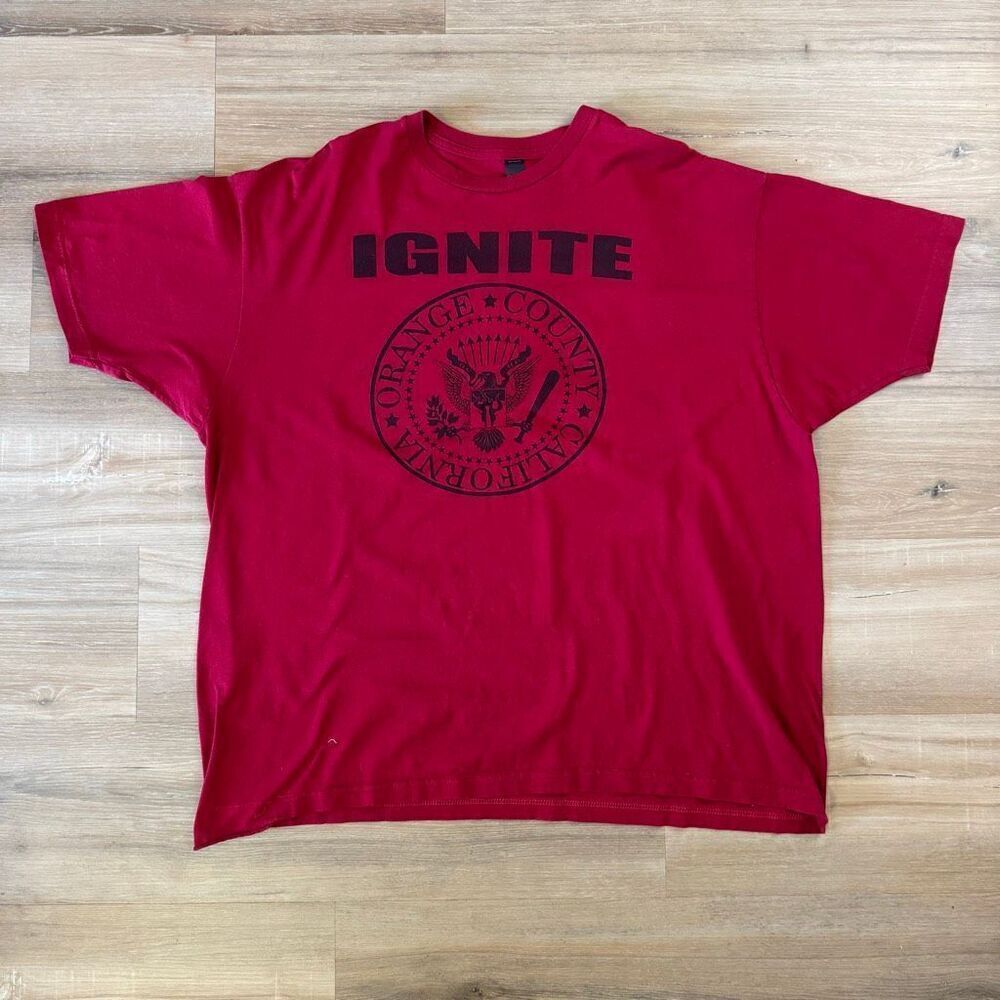 Ignite Orange County Presidential Logo Red Shirt Size XXL California Hardcore